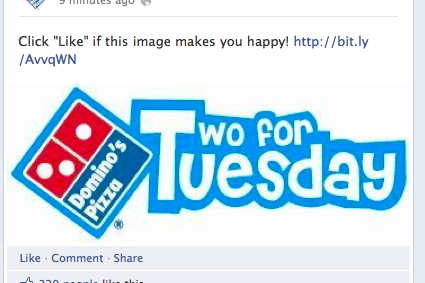 Domino's Pizza no Facebook